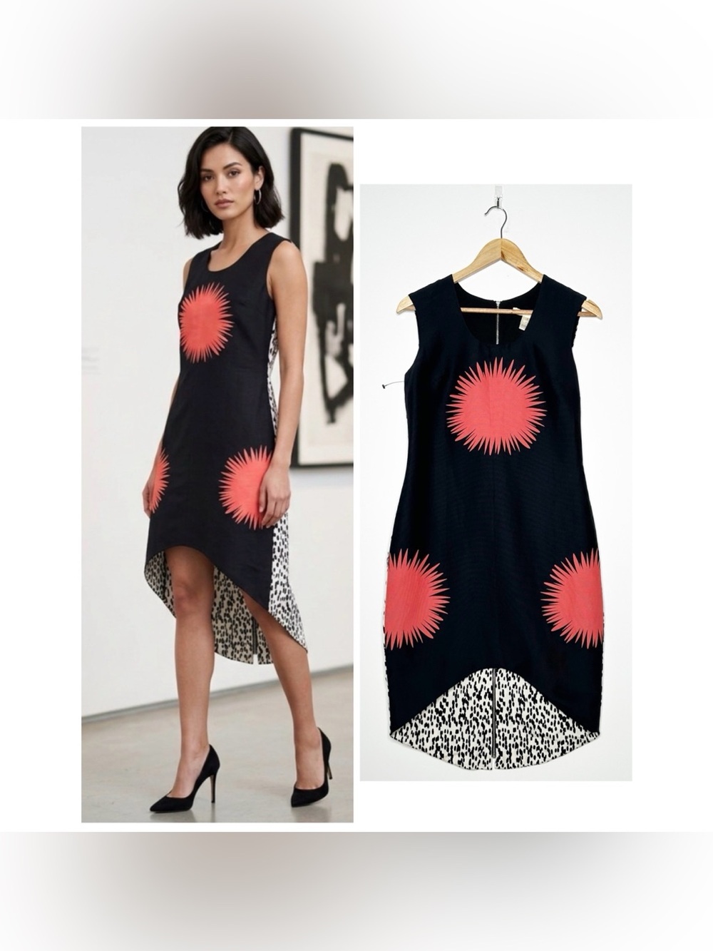 Troubadour Anthropologie Delancey High Low Silk Blend Dress Size 4
